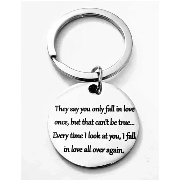 They Say Only Fall In Love Once... Keychain - Picture 1 of 2